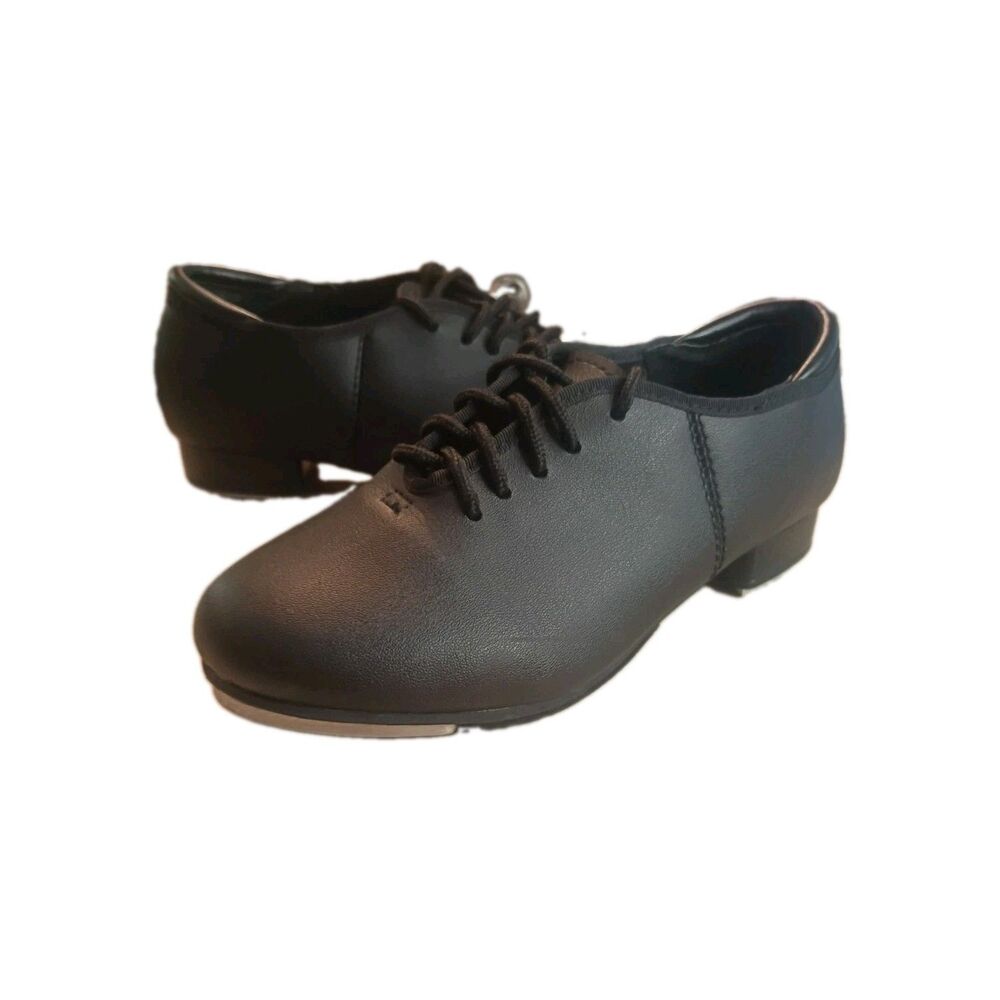 Balera Child Lace Up Tap Dance Shoes Black B160 Size 4.0A M